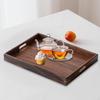 Fleranvändningsrektangulär serveringsbricka, tallrik för frukt och torkad mat, träbricka för