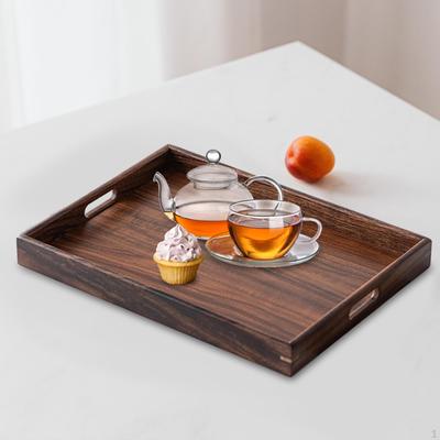 Multipurpose Rectangular Serving Tray, Fruit Dried Food Plate, Wooden Tray for