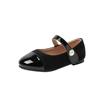 Children Leather Shoes for Girls Kid Loafers Breathable Uniform School All-match Black Soft Performance Dress Shoes Hook & Loop