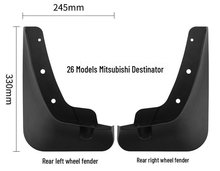 Mitsubishi Destinator 2026 Tire Mudguards - Modified Car Accessories