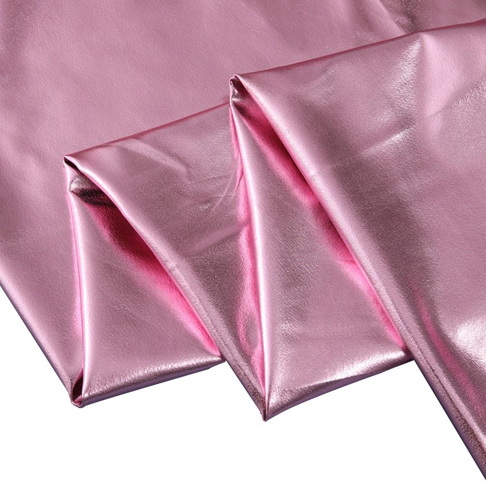 59in x 19in Stretch Shiny Gold Foil Bronzing Spandex Fabric Glossy Material for DIY Stage Cosplay Costume Dress Background Decor
