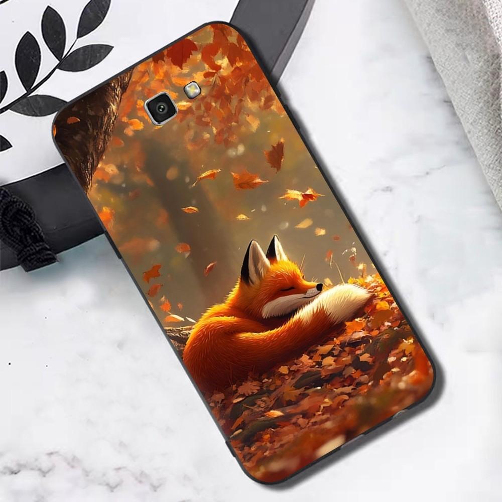 

leaves fall fox pumpkin Halloween Phone Case For Samsung S 9 10 20 21 22 23 30 23 24 plus lite Ultra FE S10lite Fundas Samsung S10Lite 2019
