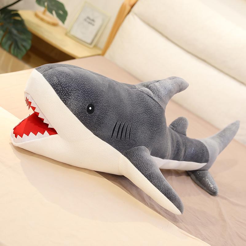 Huggable Lovely Big Size Soft Toy Plush Shark Stuffed Toys Sleeping Cute Pillow Cushion Animal Gift For Children