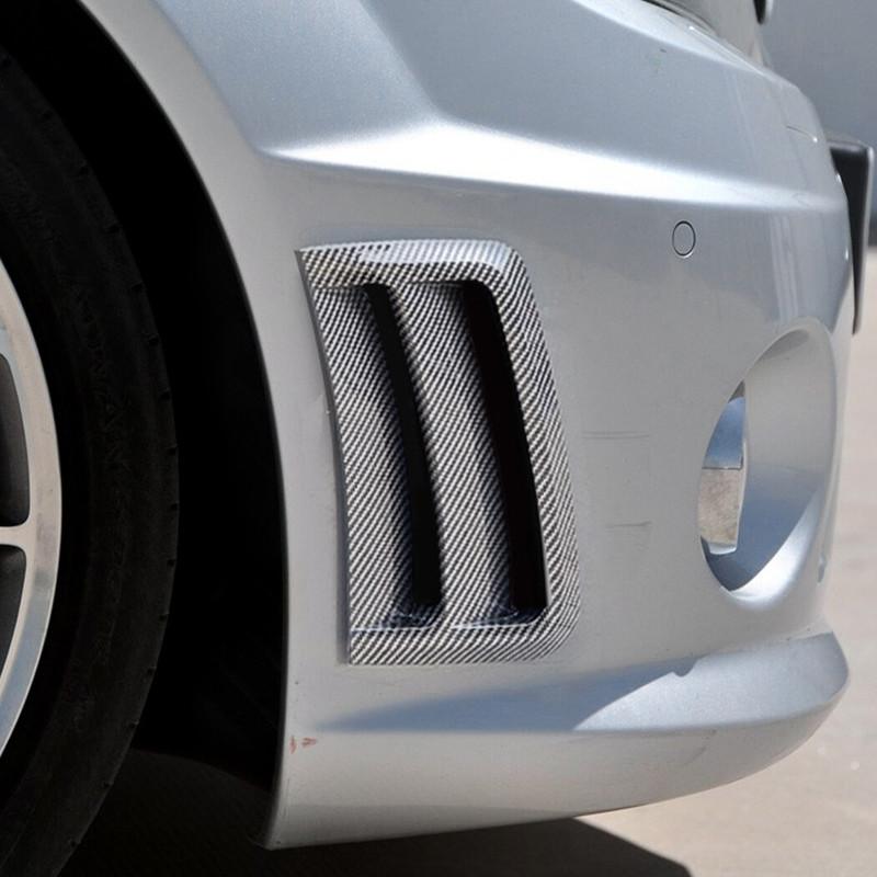 For Benz W204 S204 C63 AMG 2007 2008 2009 2010 Car Front Bumper Splitter Side Air Vent Outlet Covers ABS Accessories