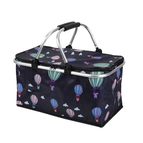 Picnic Bag, Picnic Basket, Cooler Basket, Picnic Box, 30L Large Capacity, Insulated Shopping Bag, Keeps Food Cool and Warm, Insulated, Easy To Clean,