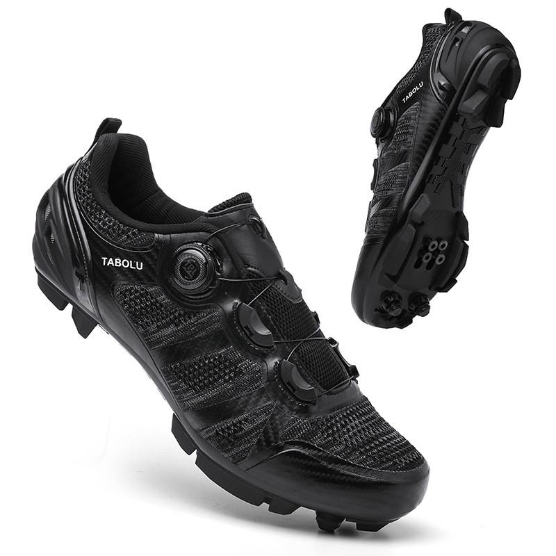 Mens Road Cycling Shoes With Breathable Mesh Upper Micro-Adjustment Dial System