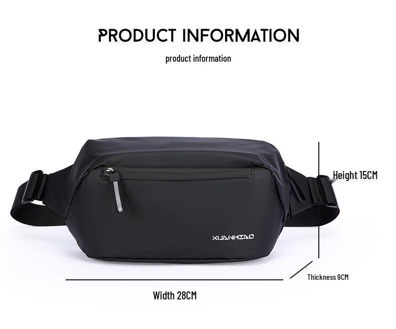 2025 Spring Men's Trendy Shoulder Bag: Fashionable, Functional, Waterproof Nylon Crossbody