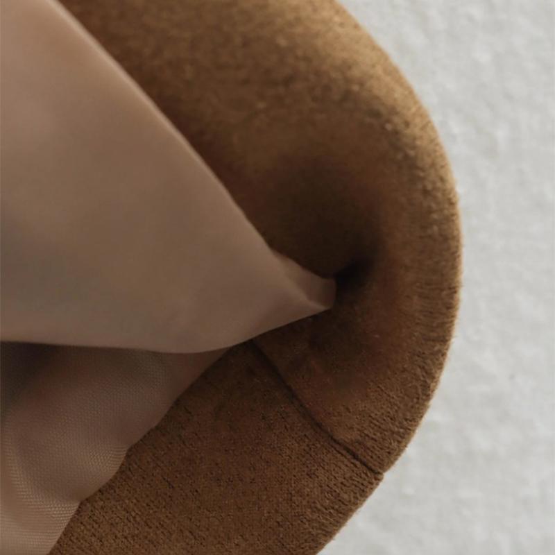 Jachetă de piele de căprioară vintage pentru femei cu rever cu buzunar paltoane pentru femei Hight Street Casual modă cardigan cu mânecă lungă toamnă iarnă jachete de bază maro