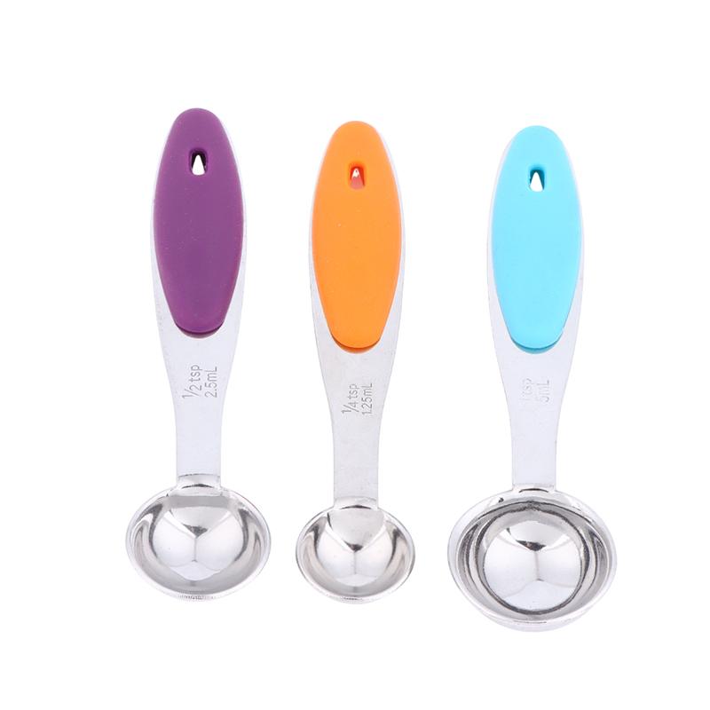Conjunto de Medição de Aço Inoxidável com 5 Peças Conjunto de Colheres Medidoras Empilháveis Para Cozinha Chá Café Panificação Ferramenta de Medição