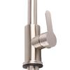 Stainless Steel Pull Out Kitchen Faucet Double Outlet Telescopic Cold Hot Water Tap High Arc Single