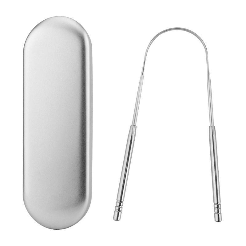 Rose Gold Stainless Steel U-Shaped Tongue Scraper Cleaner