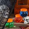 5/10 Pezzi Barattoli Portaconfetti a Forma di Zucca Senza BPA Contenitori Trasparenti in Plastica con Coperchi per Feste di Halloween a Casa