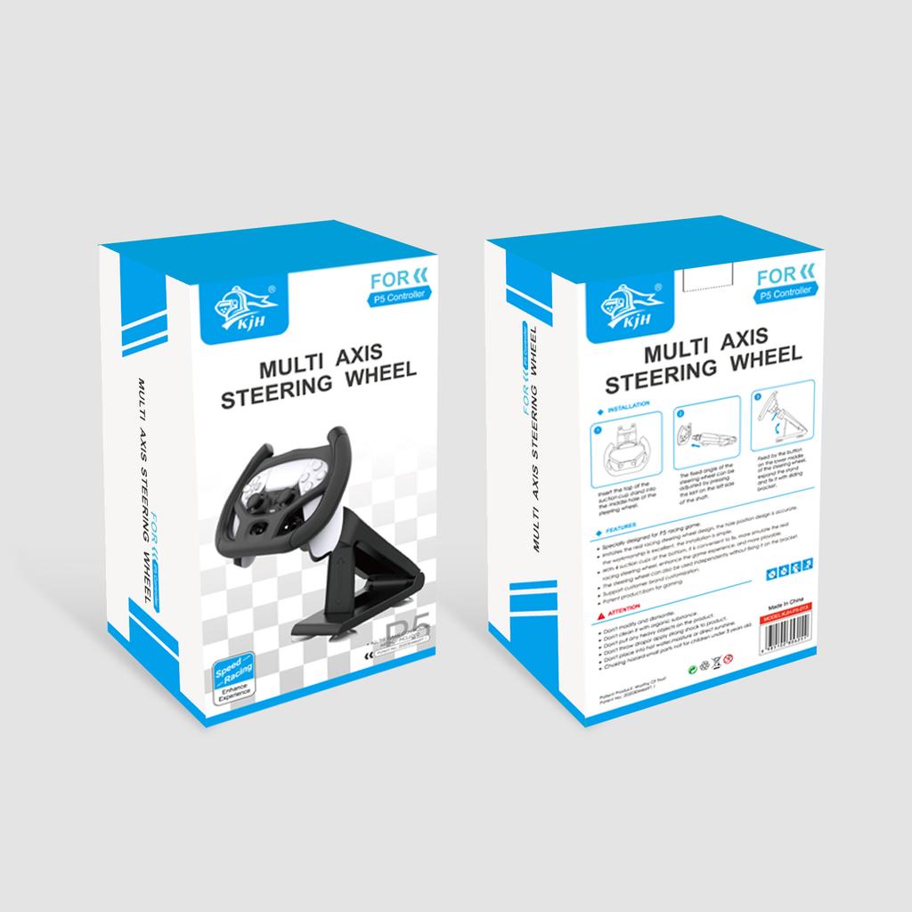 For PS5 Race Gaming Handle Holder, Multi Axis Steel Wheel with Four Suction Cups, Racing Wheel Stand, Racing Game Steering Wheel