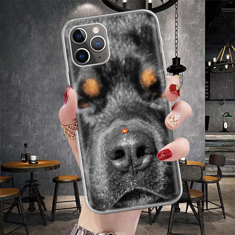 Rottweiler Dog Soft Phone Case For IPhone 11 17 Air 16E 16 Pro Max 15 + 14 Plus 13 Mini 12 Apple 7 SE 8 Fundas Coque 11 17 Air 1