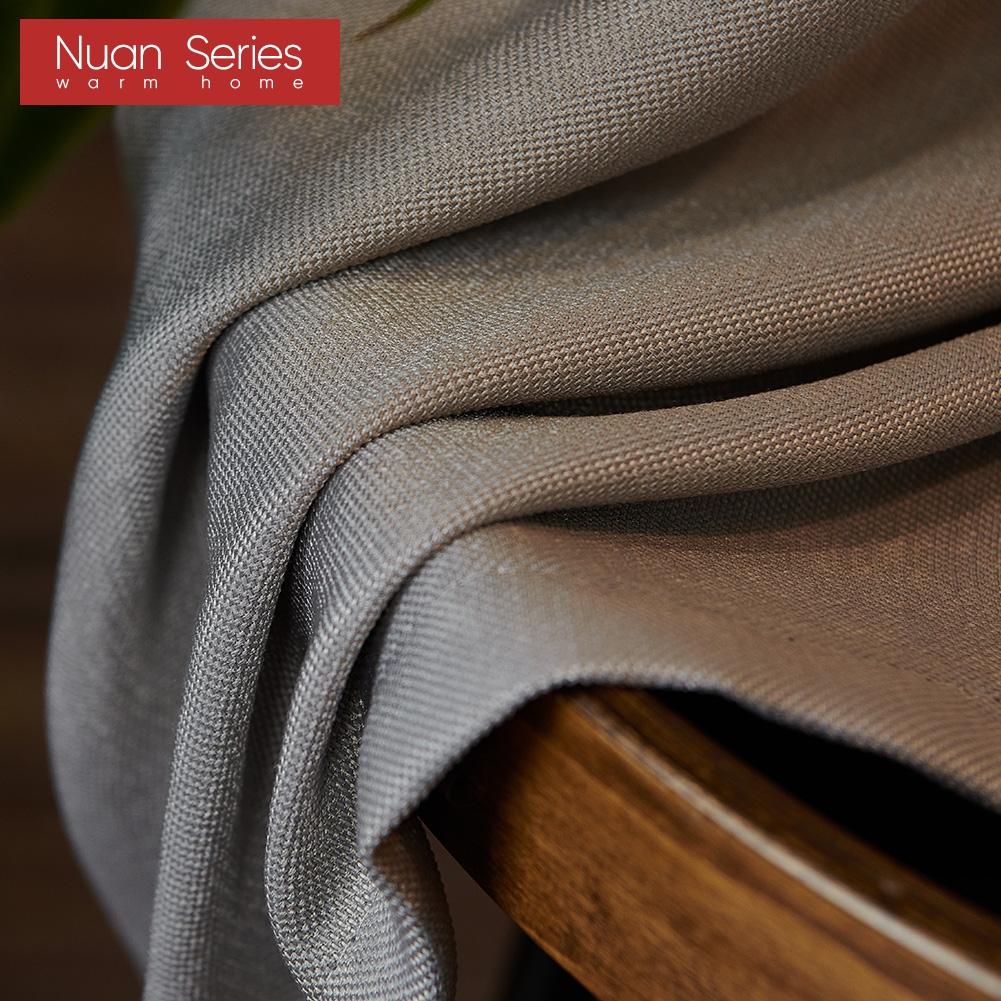 A Set of Fashionable High-quality Exotic Luxury Double-layer Embroidered Curtains for Living Room Windows Drapes Panel Decoration Nuan Series