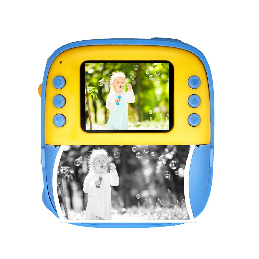 SACCONNECT Kinderkamera SKCP01 Fest Ungefähr 2 Sofort MicroSD-Karte Enthält 2 Druckpapier Videodruck Digitaler Dinosaurier Geburtstag Jungen und Alter