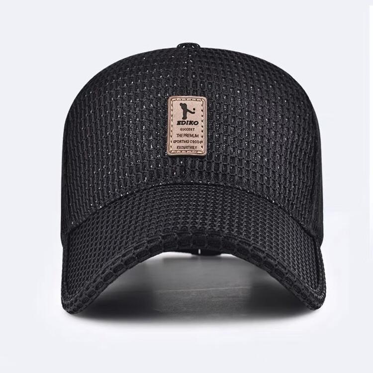 Spring Summer Men's Full Mesh Visor Cap Quick Dry Breathable Sun Protection Hat For Outdoor Fishing Hiking
