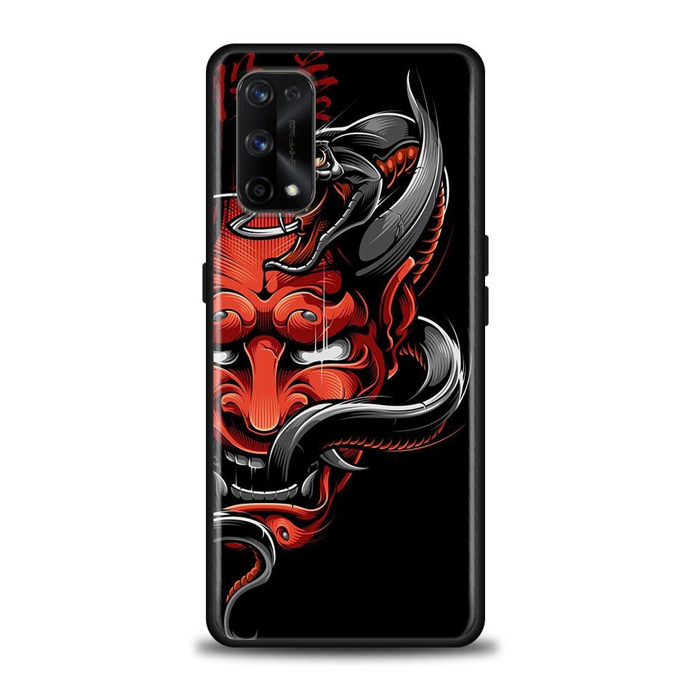 Japanese Style Art Samurai Phone Case For Oppo Realme 8i 8 9 7 6 5 Pro 9i 7i 5i 6i XT 5G Cases Soft Cover Realme 8Pro 8i