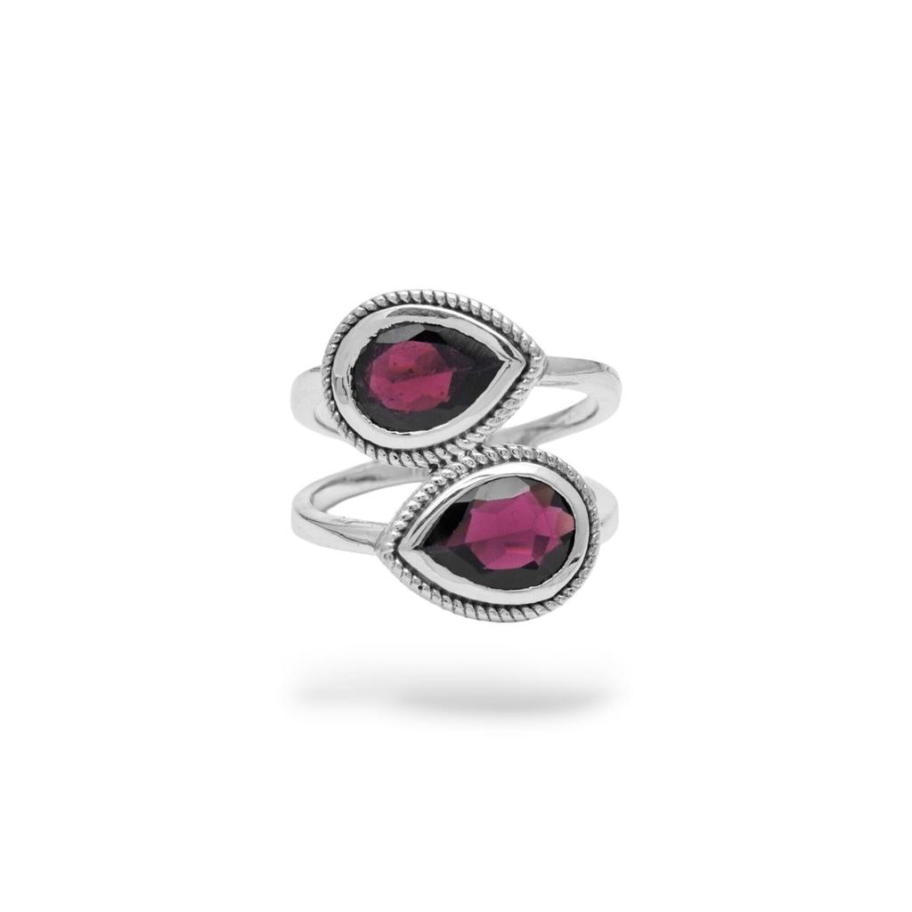 Red Garnet Ring, 925 Sterling Silver Ring, Handmade Women Ring, Wedding Gift Ring, Art Deco Ring, Anniversary Ring, Gift For Her