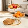 Tiered Fruit Basket Faux Rattan ThreeTier Stand Woven Look 3 Tier Bowl for Kitchen