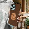 Phone Case: 2D Flat Design Suitable for iPhone 18 17 16 15 14 13 Pro Film Protective Case, Couple Style, Dark Brown Capybara, Christmas and Halloween 