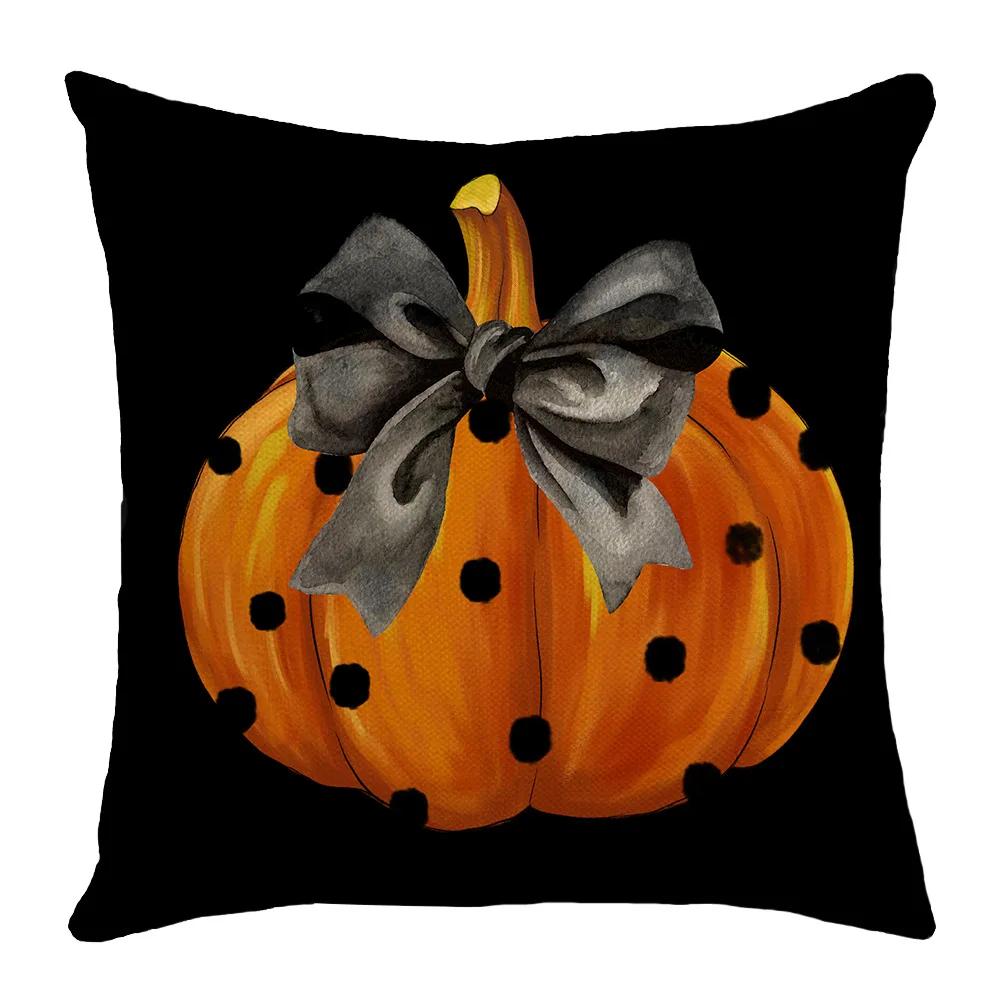 Pumpkin Ghost Print Pillowcase Halloween Decorations Couch Cushion Cover Home Decor Pillow Cover Cojines Decorativos Para Sofá
