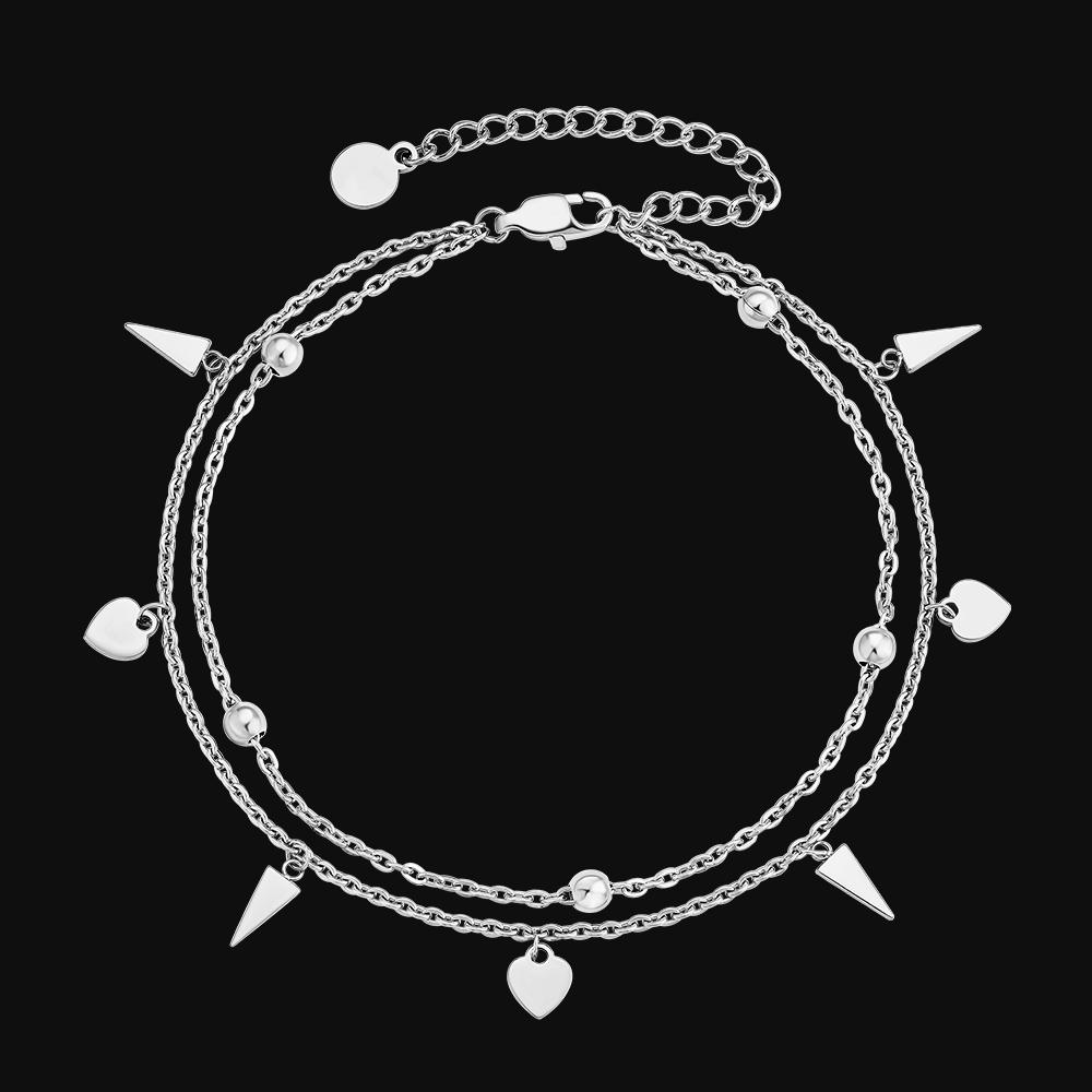 KRKC Adjustable Beach Anklet Foot Jewelry Set Handmade Delicate Anklets for Women Girls 14K Gold Layered Ankle Bracelets Chains