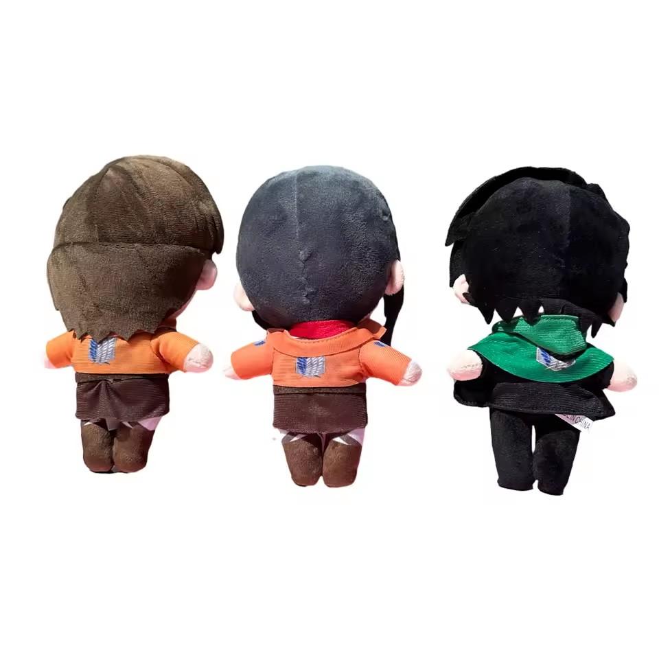 Anime Attack On Titan Plush Toys Doll Kawaii Levi Eren Mikasa Cute Kawaii Collection Green Stuffed Doll Birthday Gifts for Kids