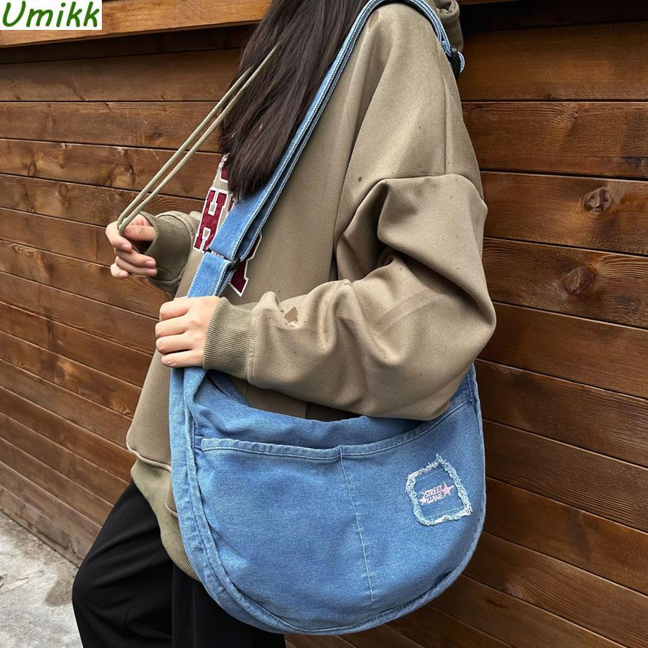 

Винтажная джинсовая женская сумка-мессенджер, многофункциональная повседневная сумка на плечо, женская складная ковбойская сумка через плечо, большая сумка-саквояж