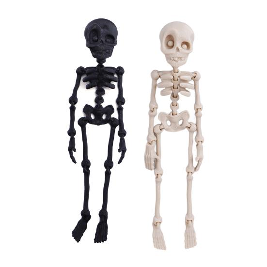 Skull Fridge Magnets with Movable Joints Halloween Poseable Skeleton Fridge Magnet Quirky Gothic Refrigerator Stickers for Kitchen Office