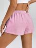 Damen-Sommershorts mit hohem Bund, Streifenmuster und Schnürung, lässig und elegant