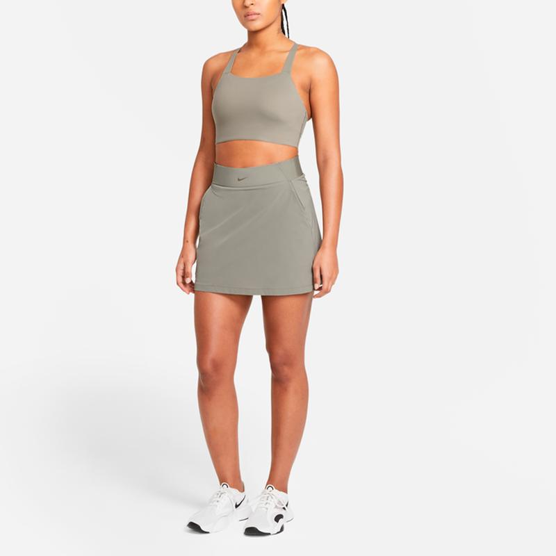 Nike Swoosh Luxe Medium Support Sports Tank Top Women Tops Gray CJ0545-320