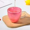 Heart-shaped Coffee Cup Double-layered Glass Cup with Handle Simple Love Milk Juice Mugs Household Glass Valentine's Day Gift