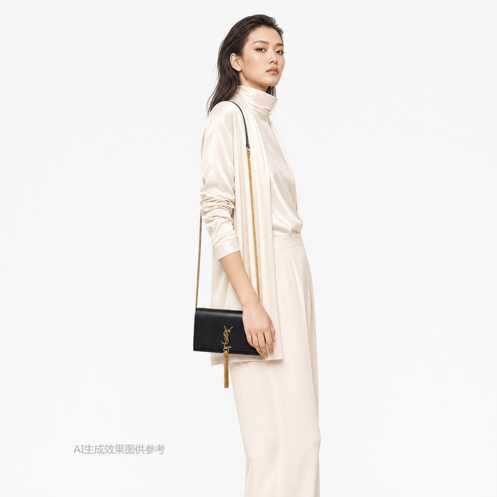 [Pre-Owned] YSL Kate Smooth Chain Bag With Tassel - Good #L5D1D9