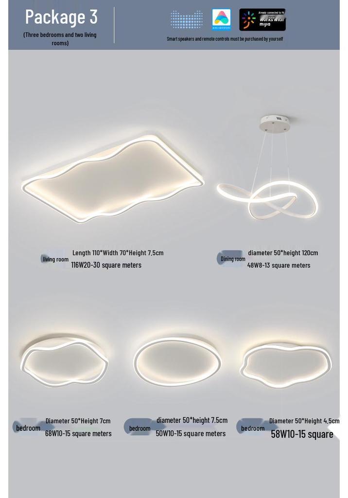 Modern Nordic Master Bedroom Ceiling Light with Smart Mijia & Tmall Genie Support for Home & Study Room