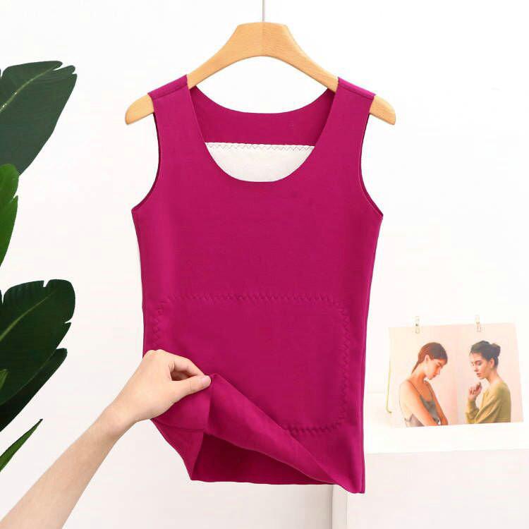 Women's Seamless Thermal Vest: Upgraded Velvet Belly Protection for Autumn and Winter