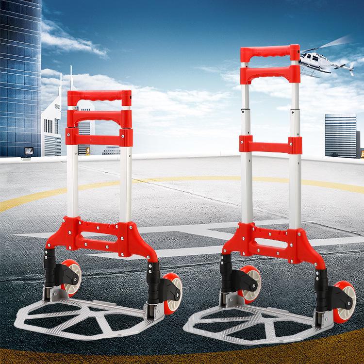 Collapsible Aluminum Alloy Luggage Cart & Portable Trolley