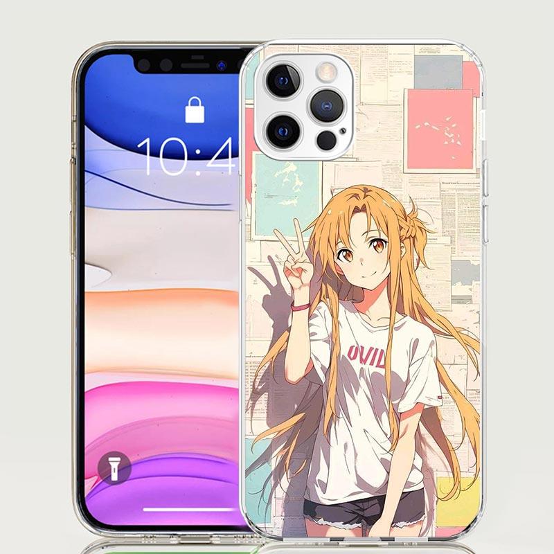 Sword Art Online Yuuki Asuna Phone Case For iPhone 17 Air 16 15 Plus 11 14 Pro Max 13 Mini 12 7 8 + SE Pattern Art Customized Co