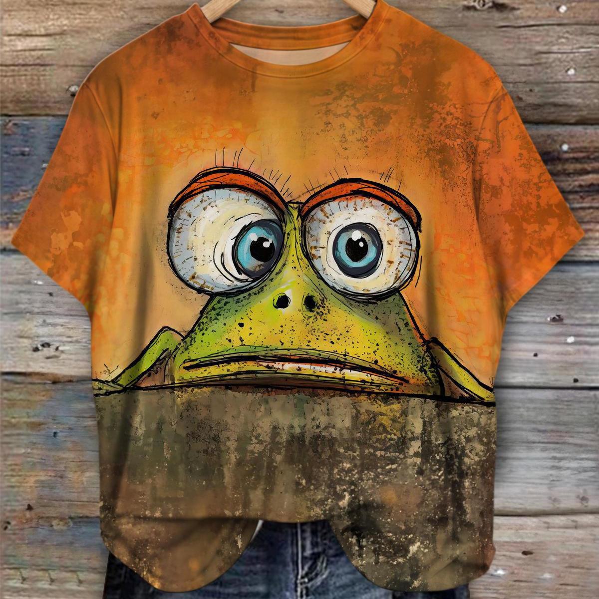 

Женская футболка с 3D-принтом, цветочной кавайной анималистичной графикой, повседневные футболки с коротким рукавом, модные летние футболки с круглым вырезом Y2K для женщин 5XL