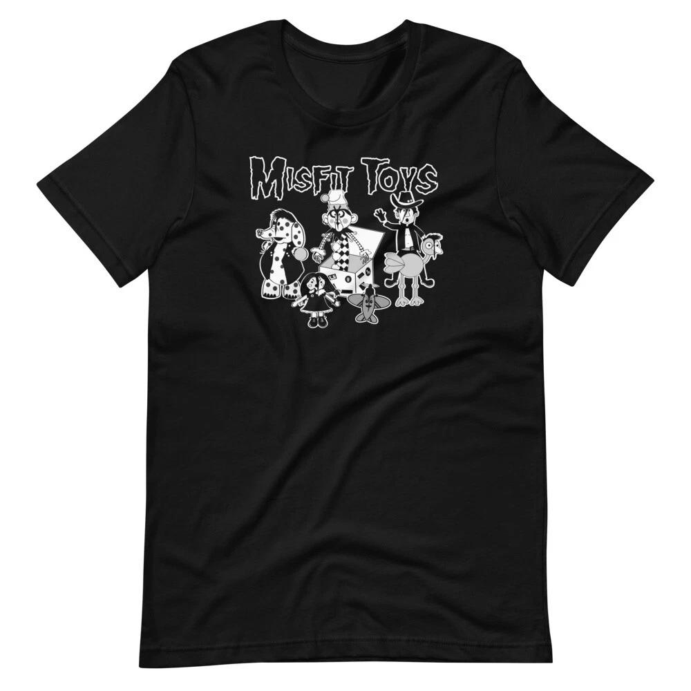 MISFIT TOYS Parody Graphic Black Tee Shirt Unisex t-shirt M