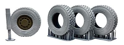 HMA 1/48 Type 16 Mobile Combat Vehicle - Weight-Deforming Tire & Muzzle Set - Plastic Model Parts