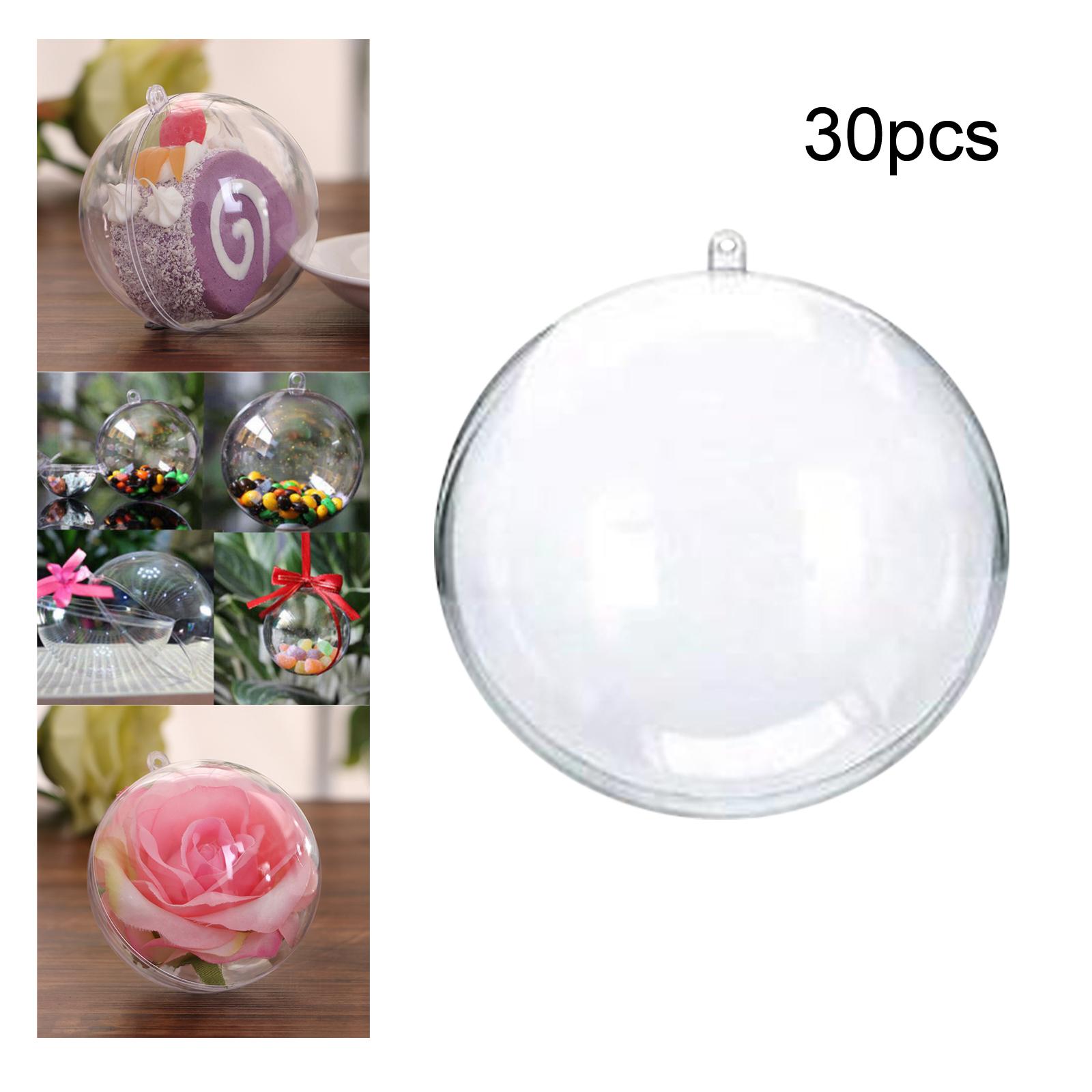 

30Pcs Clear Ball Wedding Favours Balls DIY Empty Arts,Round Ornaments,Ball Clear Fillable Baubles for Home Christmas Wedding
