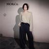 MO&Co. V-Neck Wool Blend Loose Fit Sweater