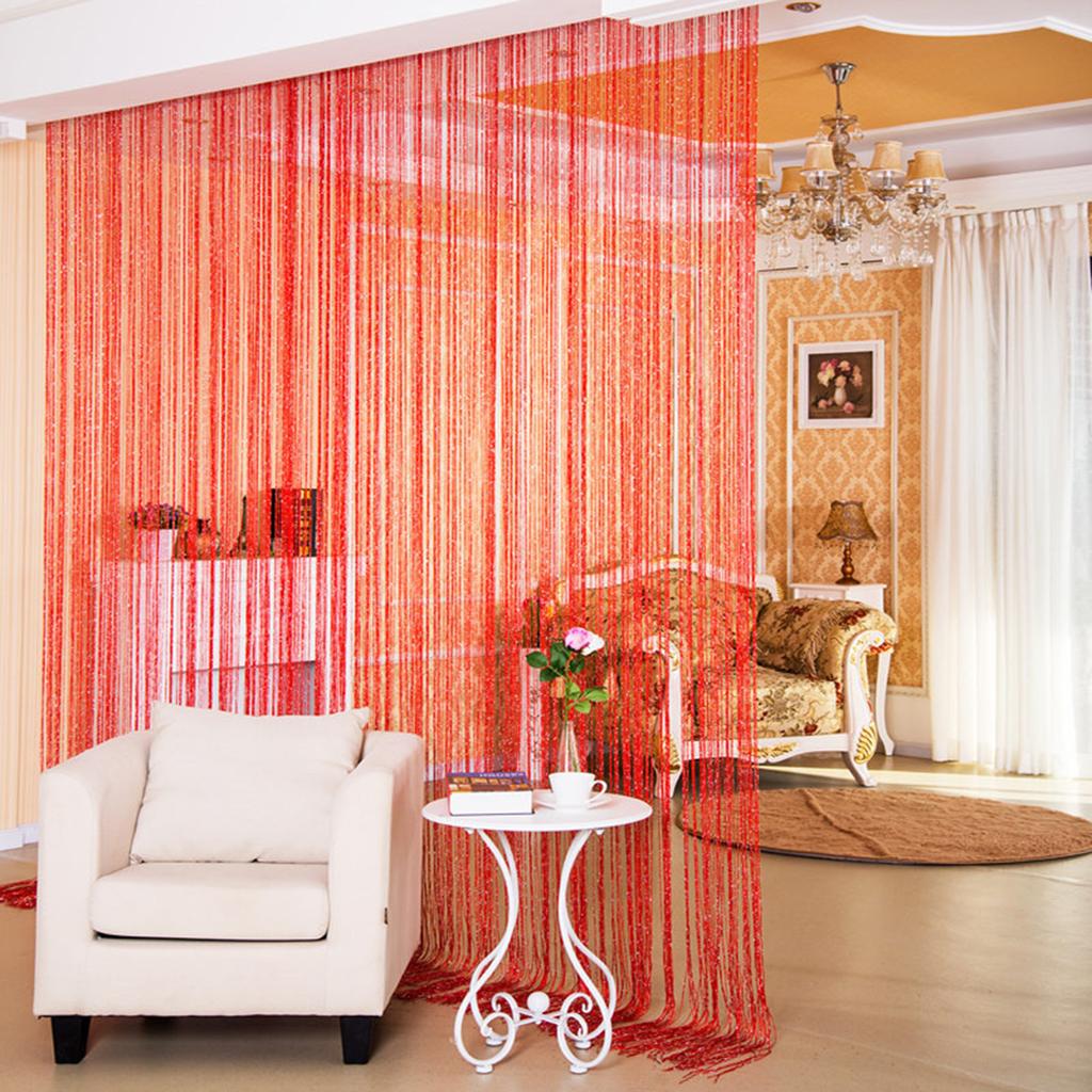 1x2M Polyester Silver Beaded Curtain for Wedding Decoration and Room Divider
