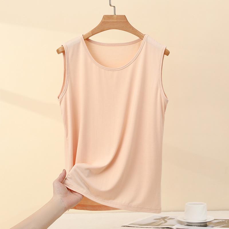 Plus Size Modal Spaghetti Strap Tank Top for Women – Summer Loose Fit, Sleeveless, Slimming Base Layer