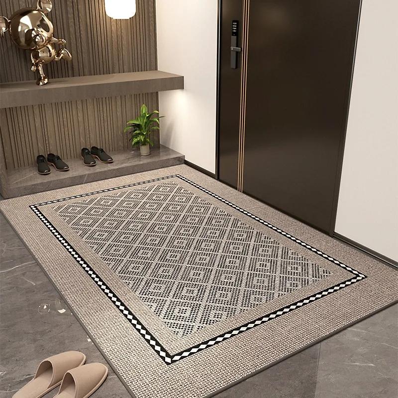 Entrance Door Mat Rectangular Doormat Hall Living Room Carpet Modern Rug Home Decoration Non-slip Floor Mats