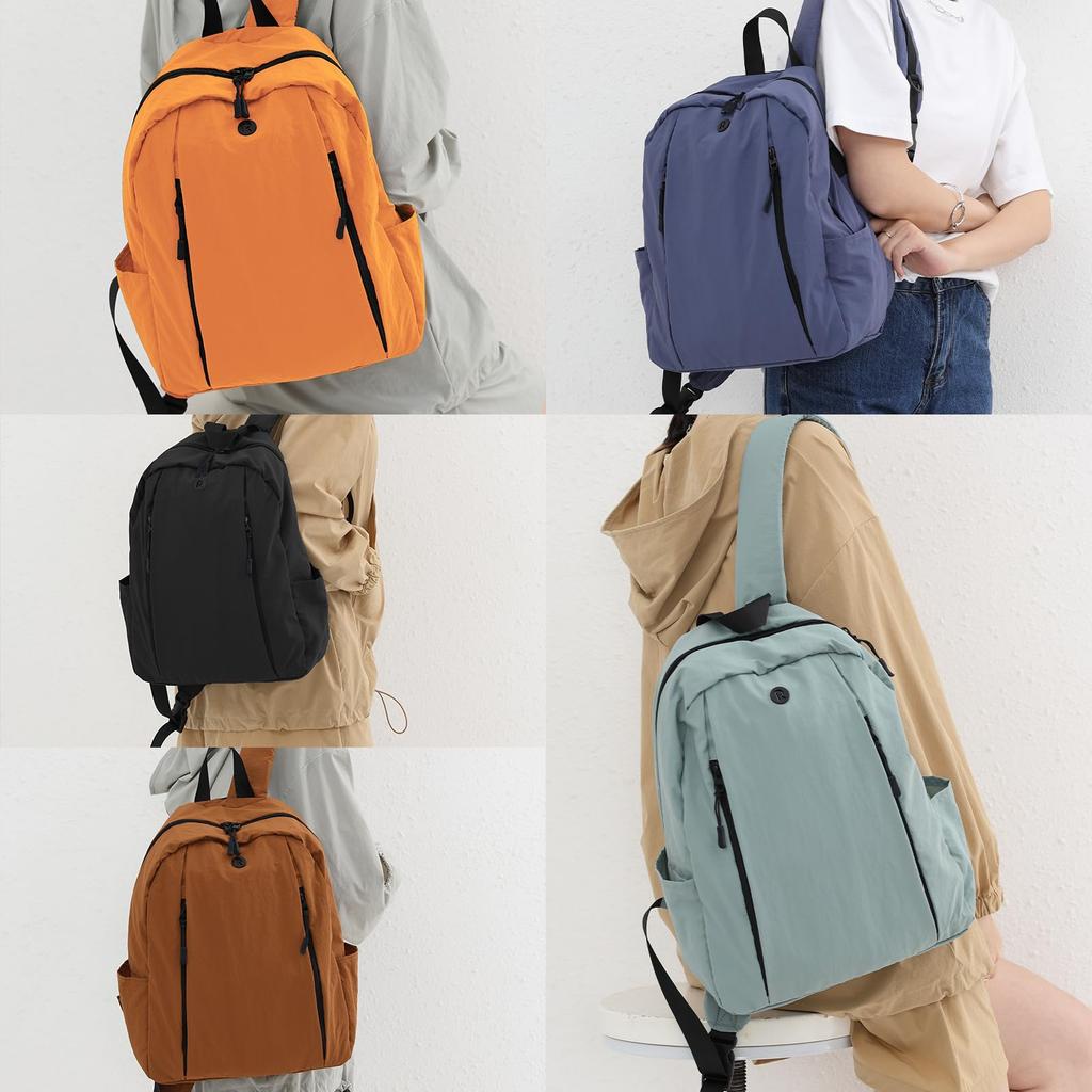 ROSE NOIRE Women's Backpack, Lightweight (320g), Large Capacity, Waterproof, A4 Size, 7 Pockets, Fits 14-inch PCs, Nylon Backpack, Cute, Unisex, for