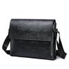 Men's Leather Bag Business Casual Single Shoulder Cross Bag Multi-functional Solid Color Briefcase