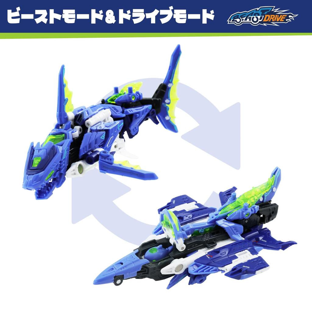 BEASTBOX 52TOYS BEASTDRIVE HYDRO BULLET SHARK Transforming Transforms from Mecha Shark to Fighter Assembly Highly Articulated Action Transforms into a