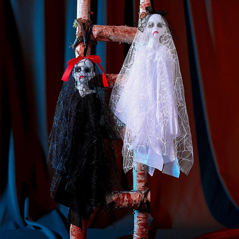 Halloween Plastica Casa Giardino Fantasma Artificiale Disporre Oggetti di Scena Teschio Simulato Ciondoli Garza Articoli per le Feste 5 Stili